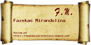 Fazekas Mirandolina névjegykártya